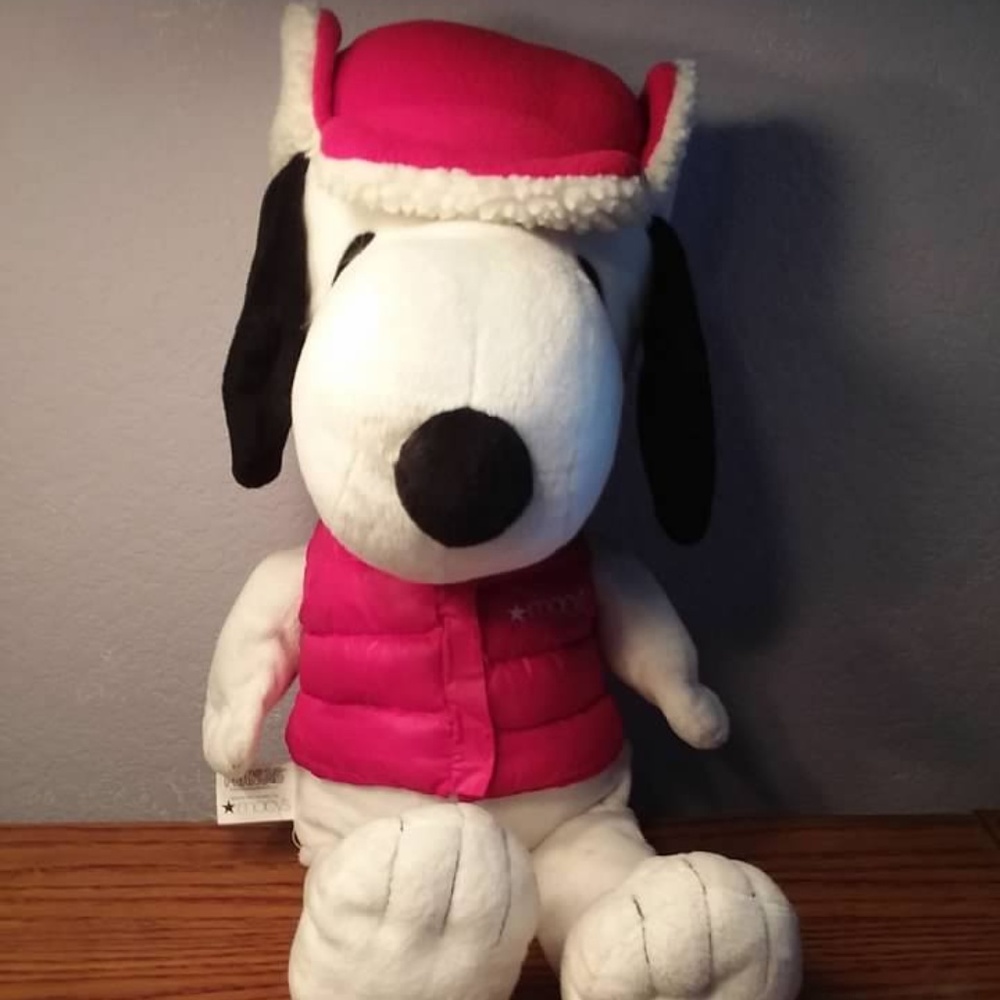 Plush Macys Holiday Christmas Snoopy 17" From 2015